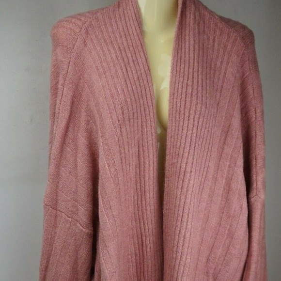 NEW TOPSHOP Long OPEN Cardigan Rose MEDIUM 8-10 NWT TEXTURED SWEATER NWT - Picture 5 of 6